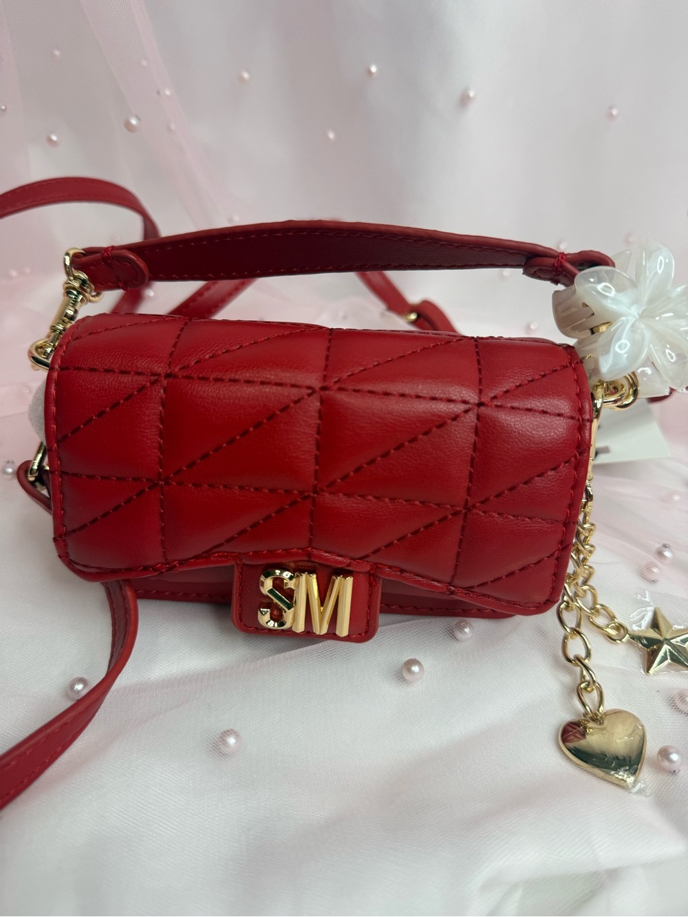 Steve Madden Red Quilted Mini Bag